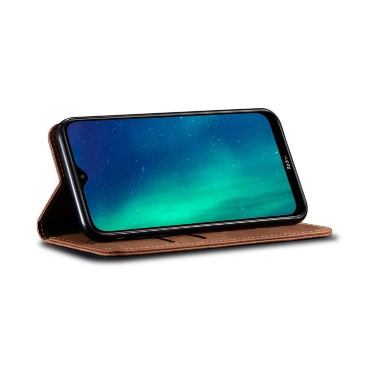 For Xiaomi Redmi 8 Denim Texture Casual Style Horizontal Flip Leather Case with Holder & Card Slots & Wallet