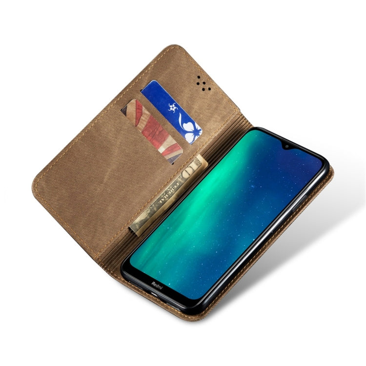 For Xiaomi Redmi 8 Denim Texture Casual Style Horizontal Flip Leather Case with Holder & Card Slots & Wallet