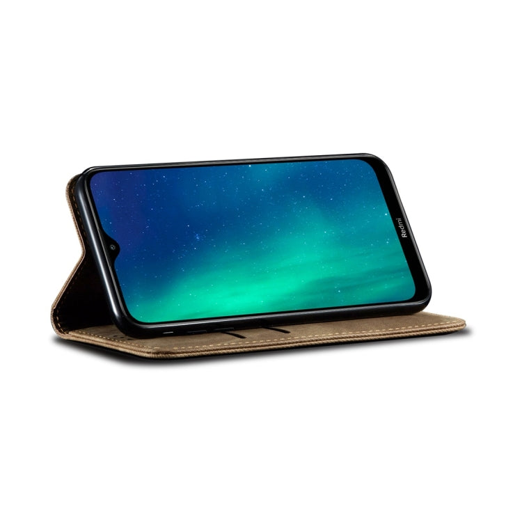 For Xiaomi Redmi 8 Denim Texture Casual Style Horizontal Flip Leather Case with Holder & Card Slots & Wallet