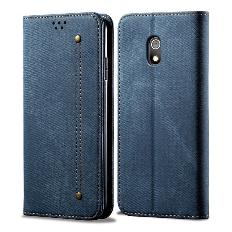 For Xiaomi Redmi 8A Denim Texture Casual Style Horizontal Flip Leather Case with Holder & Card Slots & Wallet