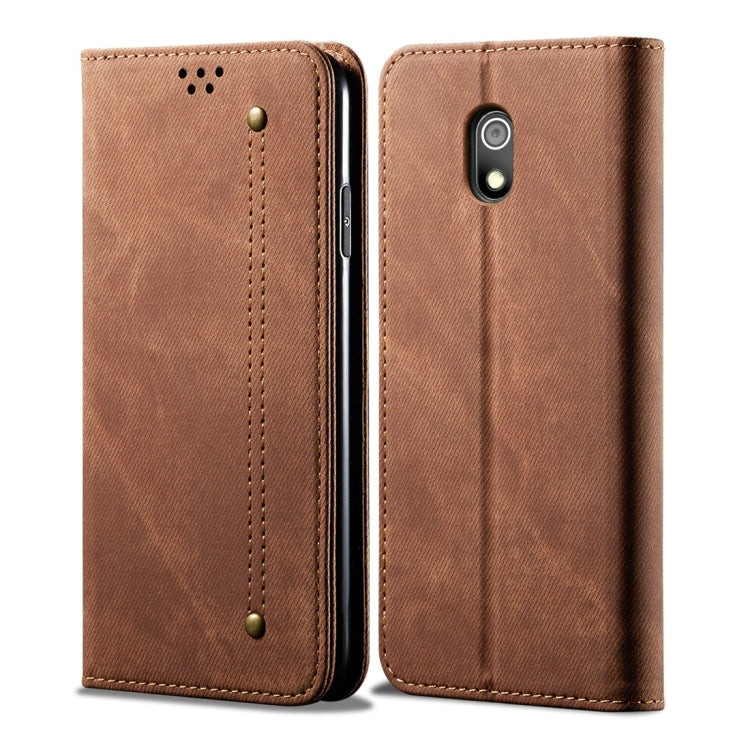 For Xiaomi Redmi 8A Denim Texture Casual Style Horizontal Flip Leather Case with Holder & Card Slots & Wallet
