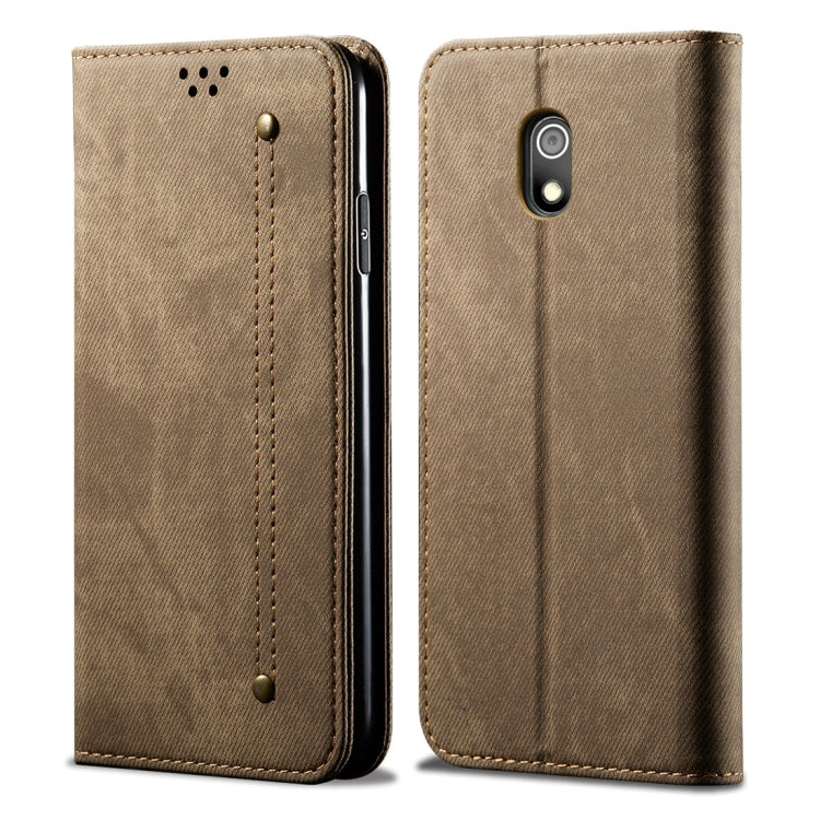 For Xiaomi Redmi 8A Denim Texture Casual Style Horizontal Flip Leather Case with Holder & Card Slots & Wallet