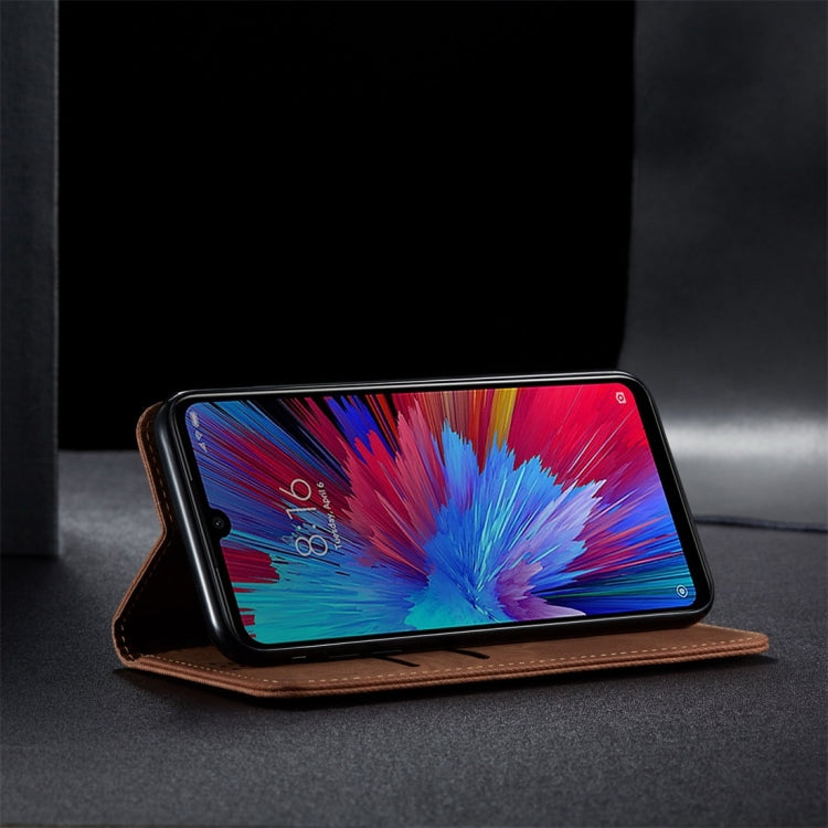 For Xiaomi Redmi Note 7 / 7 Pro Denim Texture Casual Style Horizontal Flip Leather Case with Holder & Card Slots & Wallet