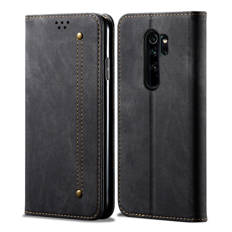 For Xiaomi Redmi Note 8 Pro Denim Texture Casual Style Horizontal Flip Leather Case with Holder & Card Slots & Wallet