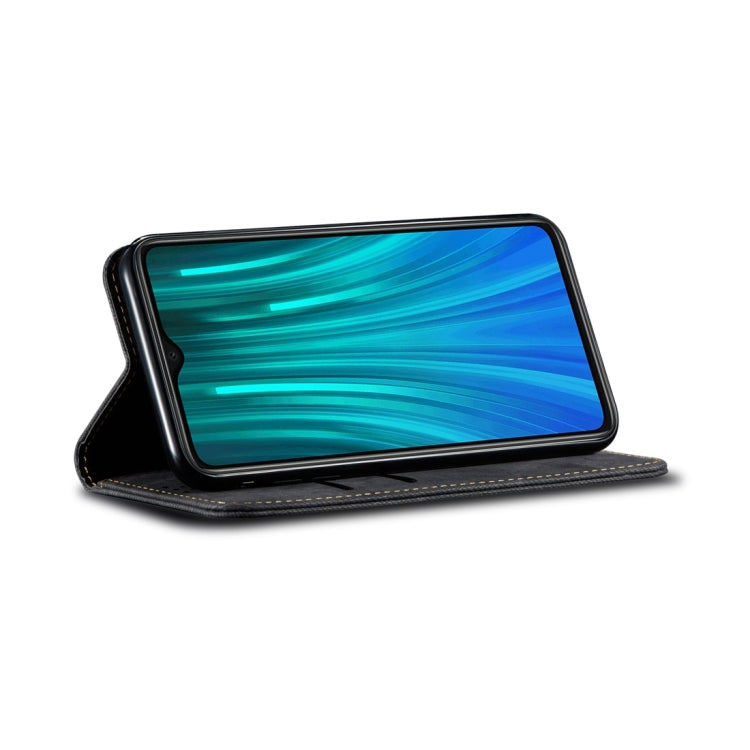 For Xiaomi Redmi Note 8 Pro Denim Texture Casual Style Horizontal Flip Leather Case with Holder & Card Slots & Wallet