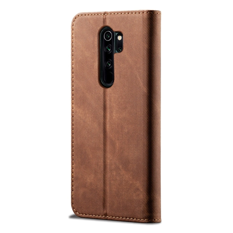 For Xiaomi Redmi Note 8 Pro Denim Texture Casual Style Horizontal Flip Leather Case with Holder & Card Slots & Wallet