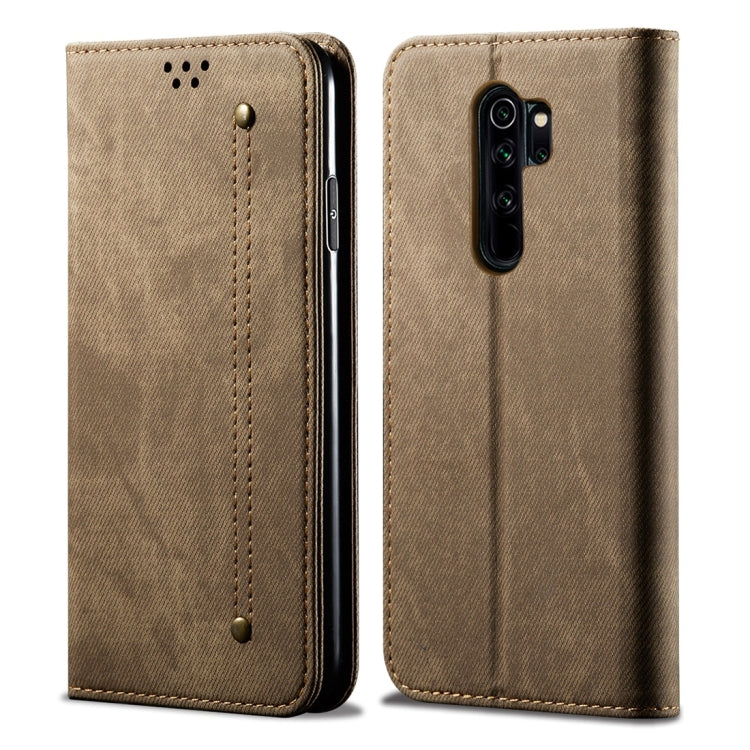 For Xiaomi Redmi Note 8 Pro Denim Texture Casual Style Horizontal Flip Leather Case with Holder & Card Slots & Wallet