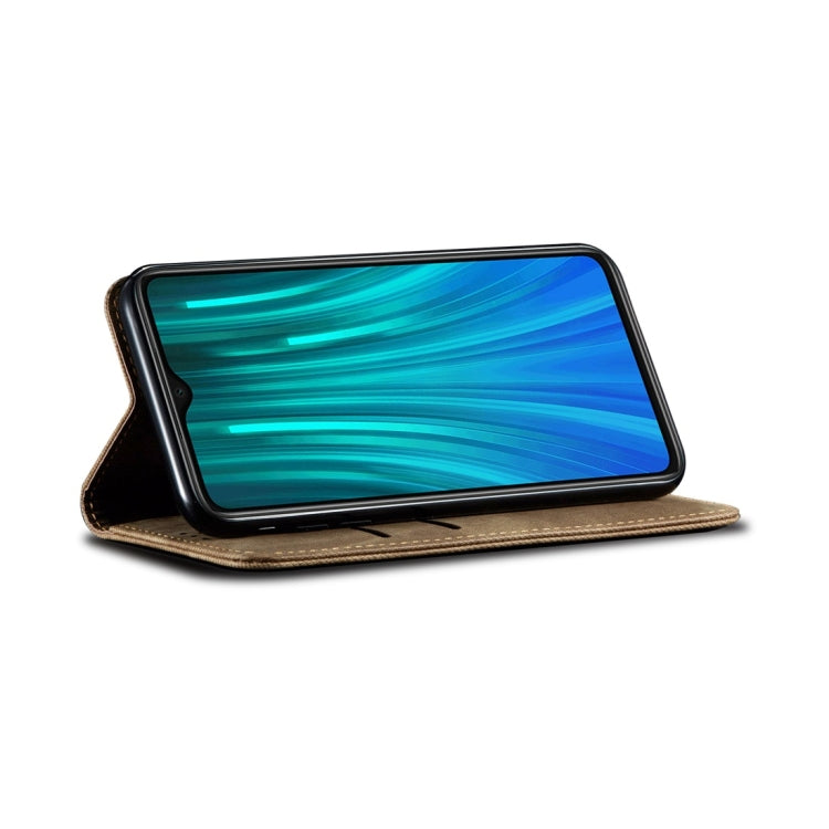 For Xiaomi Redmi Note 8 Pro Denim Texture Casual Style Horizontal Flip Leather Case with Holder & Card Slots & Wallet