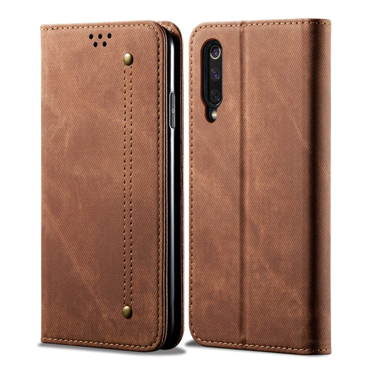 For Xiaomi Mi 9 Denim Texture Casual Style Horizontal Flip Leather Case with Holder & Card Slots & Wallet