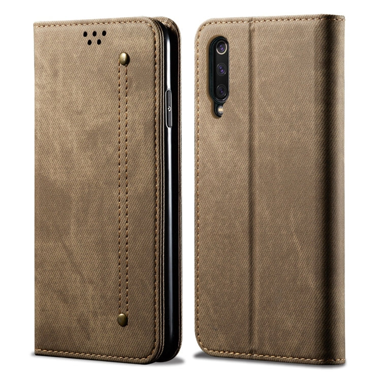 For Xiaomi Mi 9 Denim Texture Casual Style Horizontal Flip Leather Case with Holder & Card Slots & Wallet