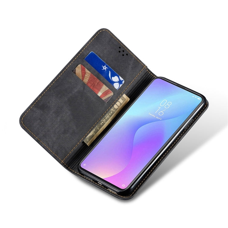 For Xiaomi Mi 9T / Redmi K20 Denim Texture Casual Style Horizontal Flip Leather Case with Holder & Card Slots & Wallet