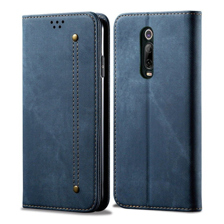 For Xiaomi Mi 9T / Redmi K20 Denim Texture Casual Style Horizontal Flip Leather Case with Holder & Card Slots & Wallet