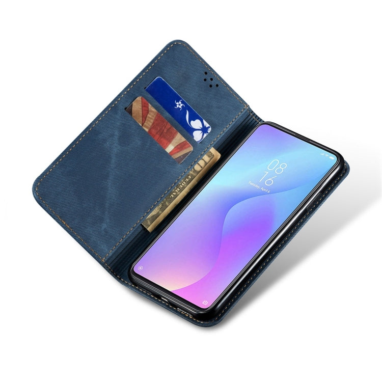 For Xiaomi Mi 9T / Redmi K20 Denim Texture Casual Style Horizontal Flip Leather Case with Holder & Card Slots & Wallet