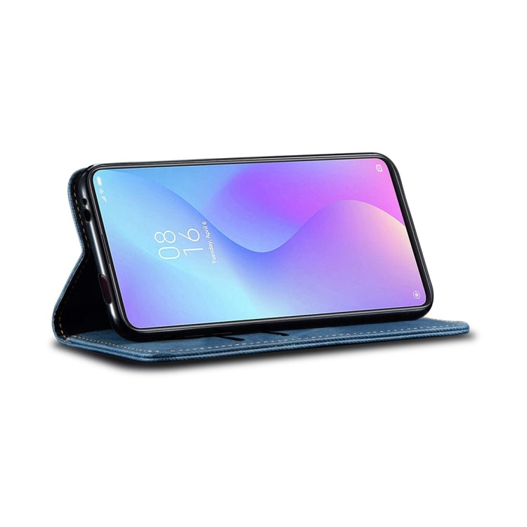 For Xiaomi Mi 9T / Redmi K20 Denim Texture Casual Style Horizontal Flip Leather Case with Holder & Card Slots & Wallet