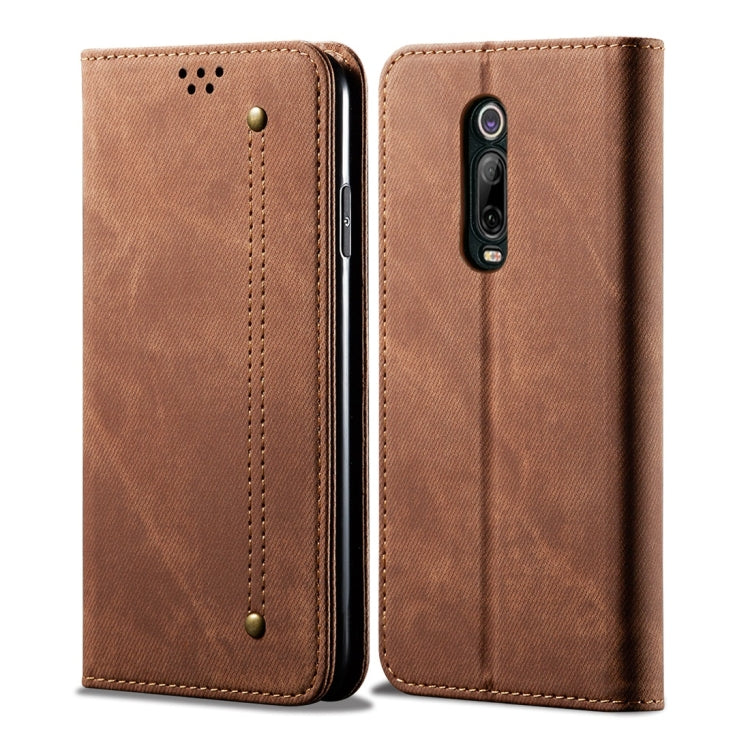 For Xiaomi Mi 9T / Redmi K20 Denim Texture Casual Style Horizontal Flip Leather Case with Holder & Card Slots & Wallet