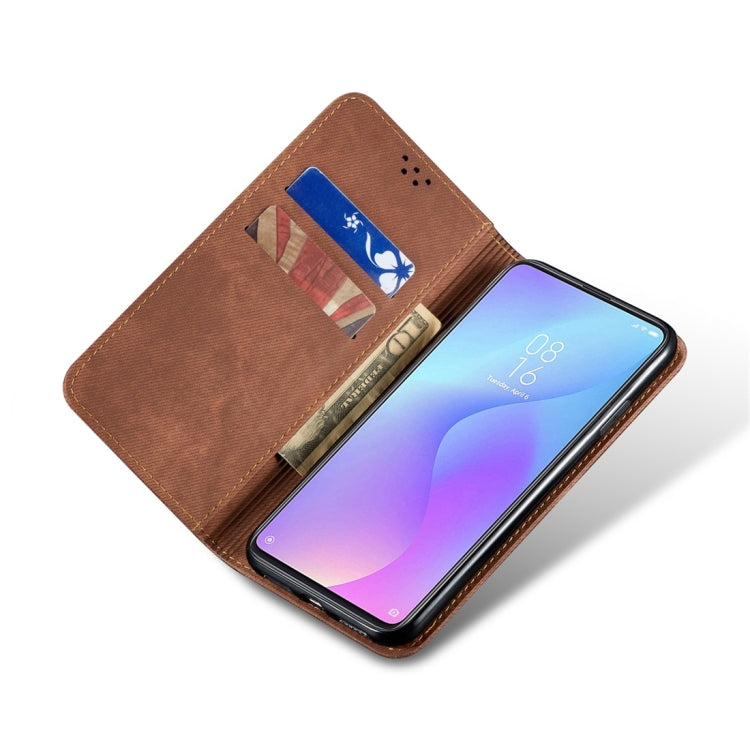 For Xiaomi Mi 9T / Redmi K20 Denim Texture Casual Style Horizontal Flip Leather Case with Holder & Card Slots & Wallet