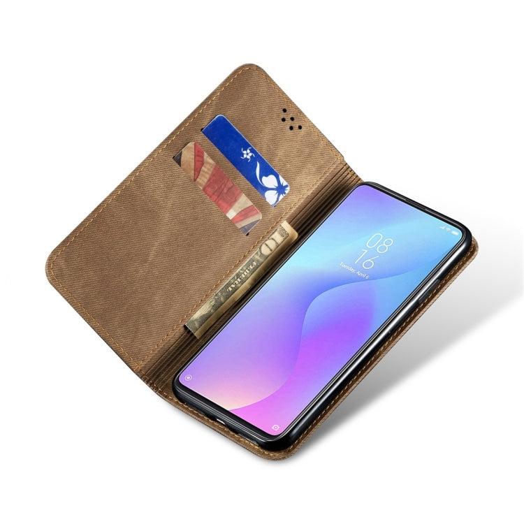 For Xiaomi Mi 9T / Redmi K20 Denim Texture Casual Style Horizontal Flip Leather Case with Holder & Card Slots & Wallet