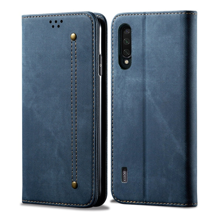 For Xiaomi Mi CC9 / Mi 9 Lite Denim Texture Casual Style Horizontal Flip Leather Case with Holder & Card Slots & Wallet