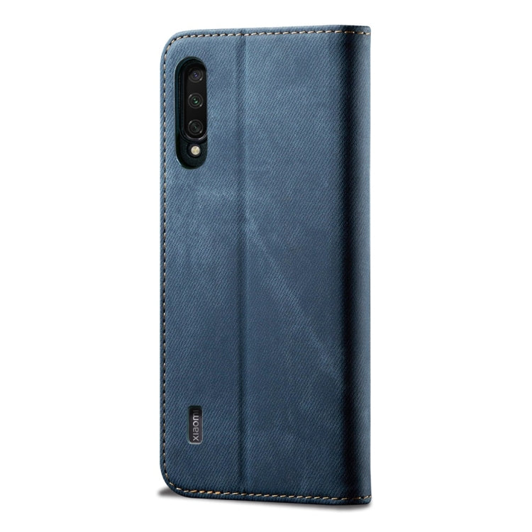 For Xiaomi Mi CC9 / Mi 9 Lite Denim Texture Casual Style Horizontal Flip Leather Case with Holder & Card Slots & Wallet