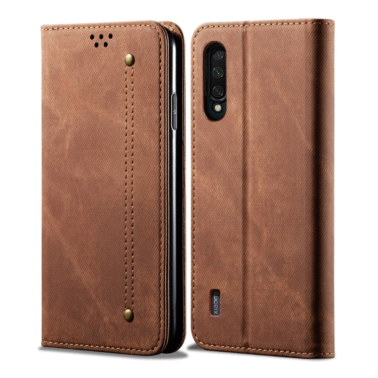 For Xiaomi Mi CC9 / Mi 9 Lite Denim Texture Casual Style Horizontal Flip Leather Case with Holder & Card Slots & Wallet