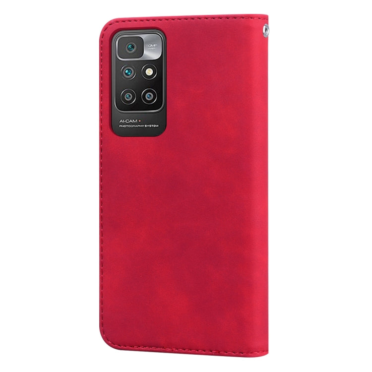 For Xiaomi Redmi 10 Frosted Business Magnetic Horizontal Flip PU Leather Case with Holder & Card Slot & Lanyard