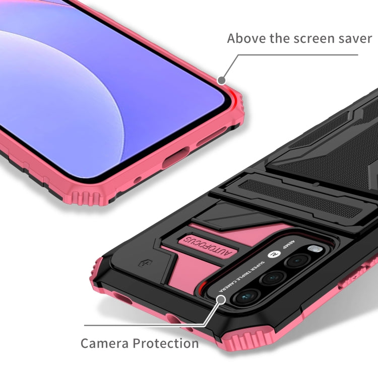 For Xiaomi Poco M3 / Redmi Note 9 4G Kickstand Armor Card Wallet Phone Case