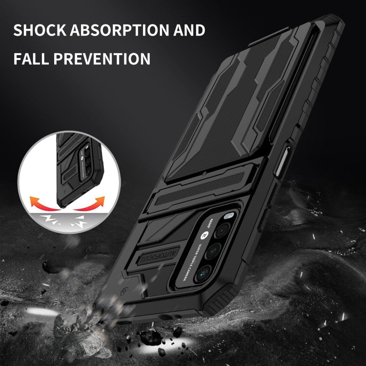 For Xiaomi Poco M3 / Redmi Note 9 4G Kickstand Armor Card Wallet Phone Case