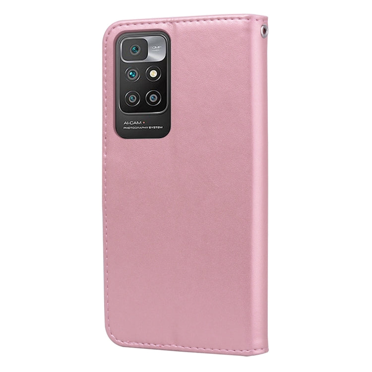 For Xiaomi Redmi 10 Rose Embossed Horizontal Flip PU Leather Case with Holder & Card Slots & Wallet