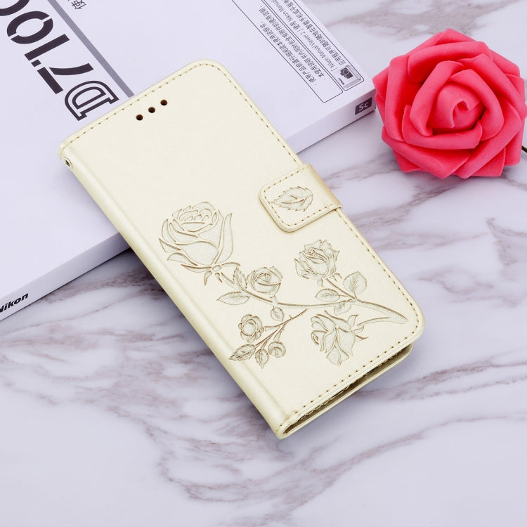 For iPhone 13 Rose Embossed Horizontal Flip PU Leather Case with Holder & Card Slots & Wallet