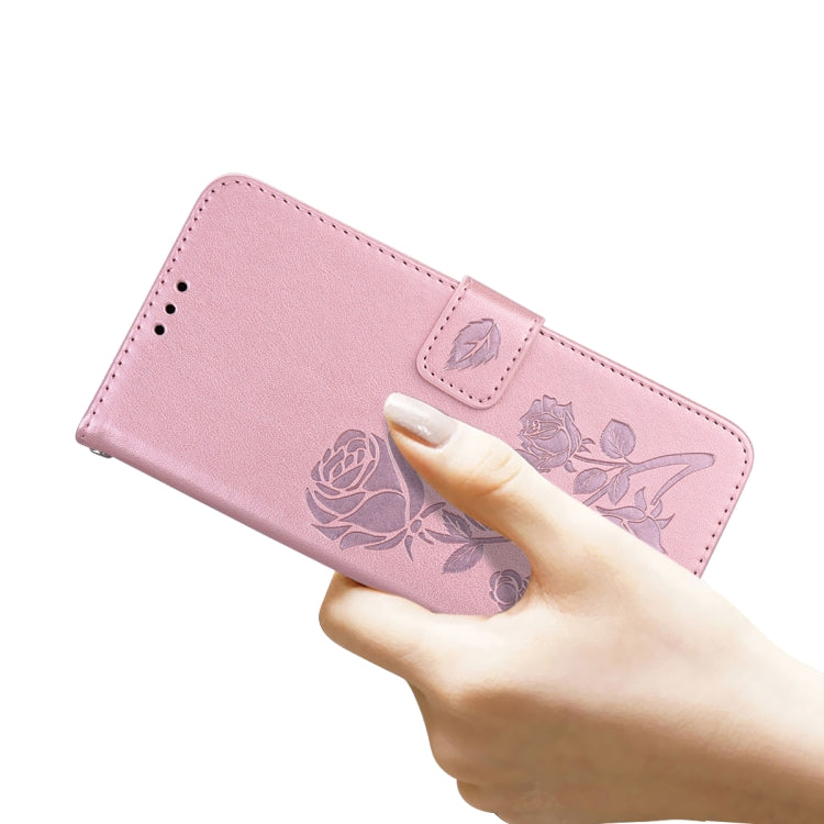 For iPhone 13 Rose Embossed Horizontal Flip PU Leather Case with Holder & Card Slots & Wallet