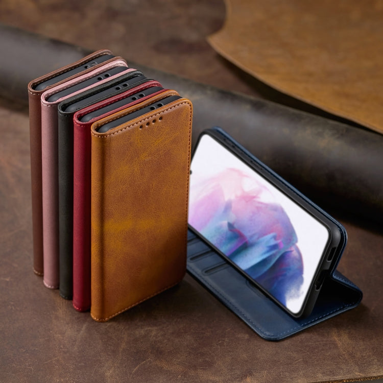 For Xiaomi Redmi 9 Calf Texture Magnetic Horizontal Flip Leather Case with Holder & Card Slots & Wallet