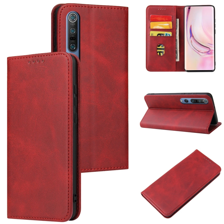 For Xiaomi Mi 10 Pro Calf Texture Magnetic Horizontal Flip Leather Case with Holder & Card Slots & Wallet