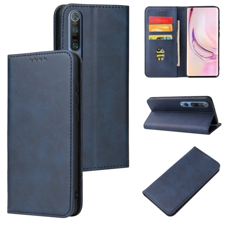 For Xiaomi Mi 10 Pro Calf Texture Magnetic Horizontal Flip Leather Case with Holder & Card Slots & Wallet