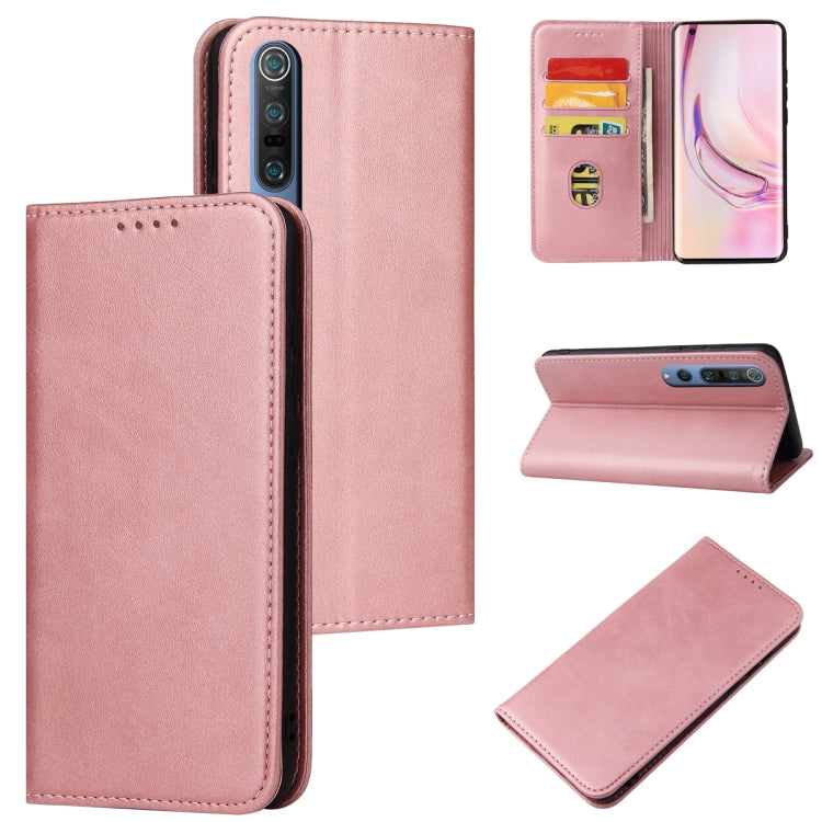 For Xiaomi Mi 10 Pro Calf Texture Magnetic Horizontal Flip Leather Case with Holder & Card Slots & Wallet