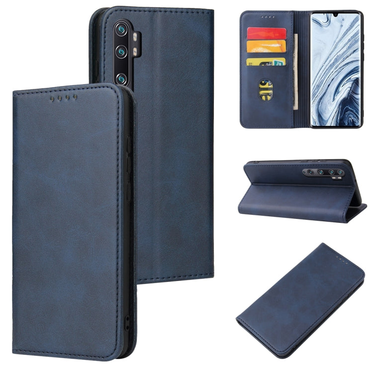 For Xiaomi Mi Note 10 Pro Calf Texture Magnetic Horizontal Flip Leather Case with Holder & Card Slots & Wallet