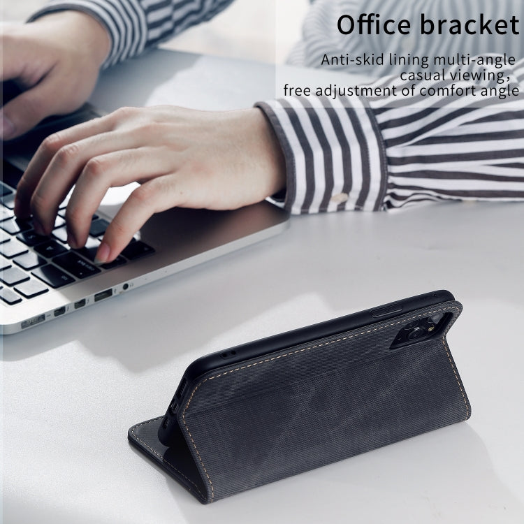 For Xiaomi 11T Pro Denim Texture Casual Style Horizontal Flip Leather Case with Holder & Card Slots & Wallet