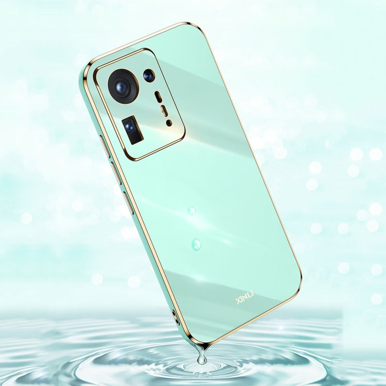 For Xiaomi Mi Mix 4 XINLI Straight 6D Plating Gold Edge TPU Shockproof Case