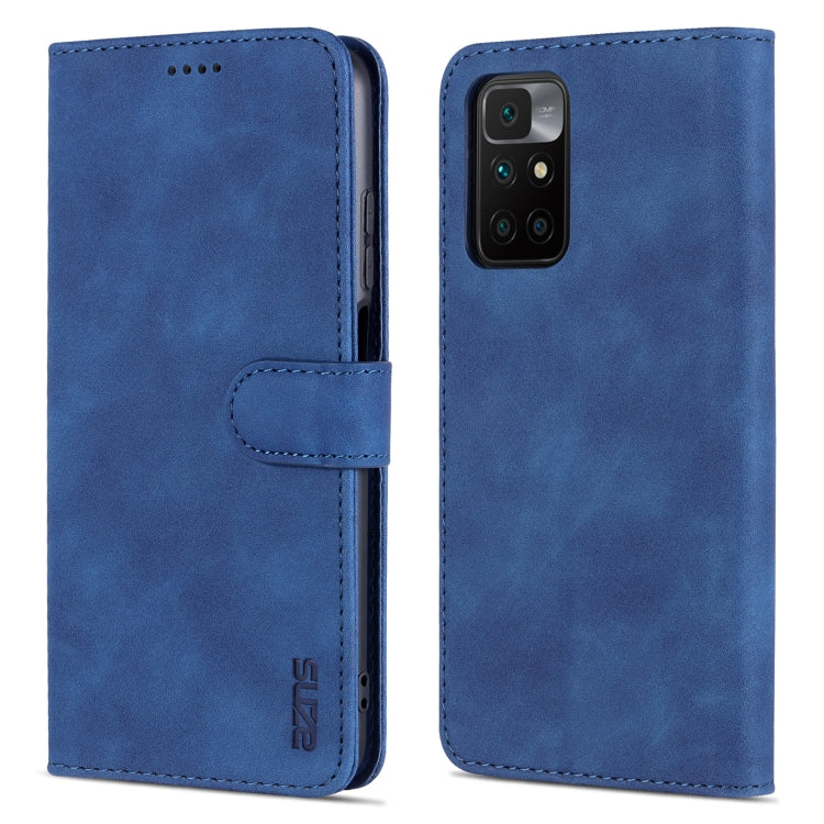 For Xiaomi Redmi 10 AZNS Skin Feel Calf Texture Horizontal Flip Leather Case with Card Slots & Holder & Wallet