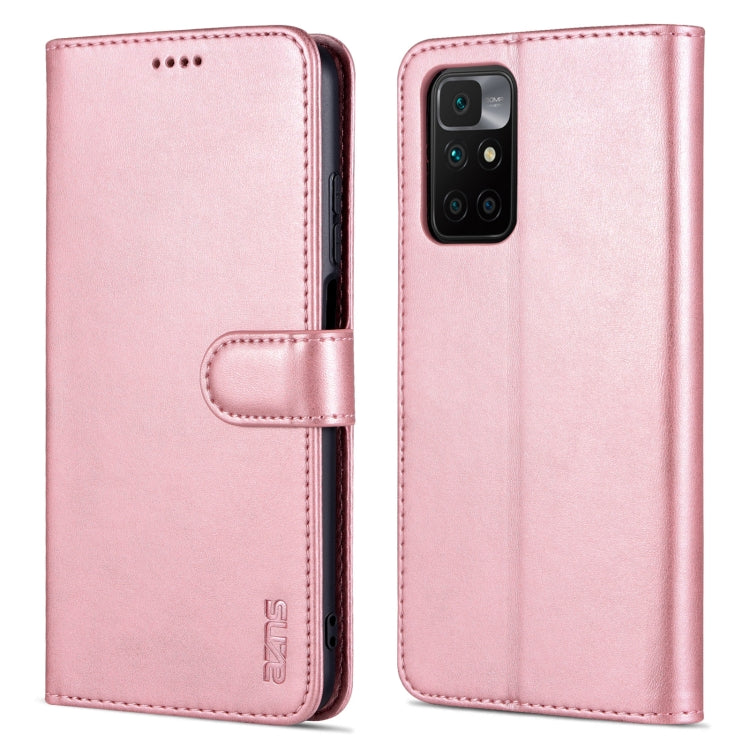 For Xiaomi Redmi 10 AZNS Skin Feel Calf Texture Horizontal Flip Leather Case with Card Slots & Holder & Wallet