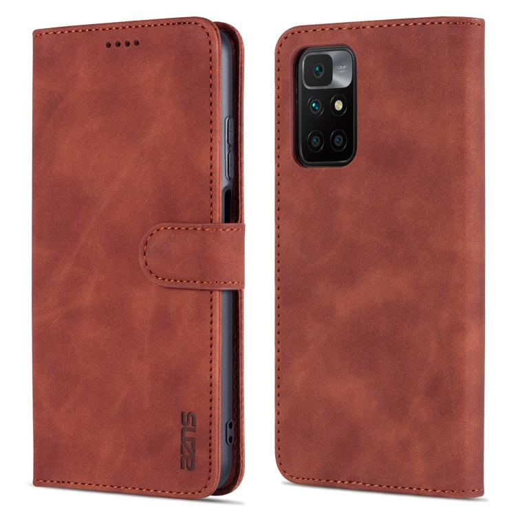 For Xiaomi Redmi 10 AZNS Skin Feel Calf Texture Horizontal Flip Leather Case with Card Slots & Holder & Wallet