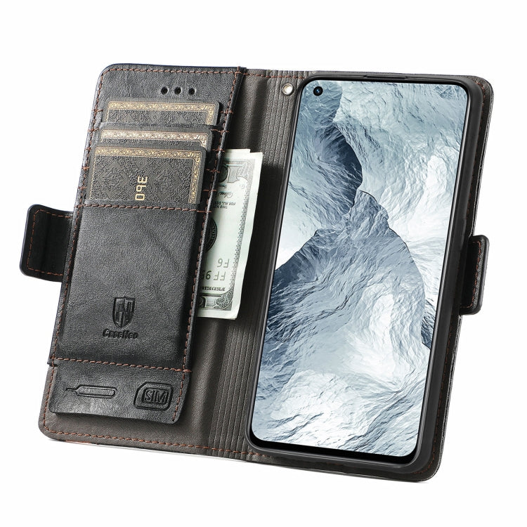 For OPPO Realme GT Master CaseNeo Business Splicing Dual Magnetic Buckle Horizontal Flip PU Leather Case with Holder & Card Slots & Wallet