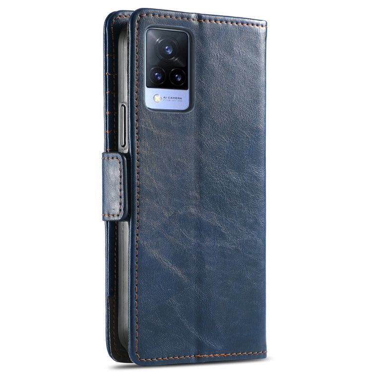 For vivo V21 CaseNeo Business Splicing Dual Magnetic Buckle Horizontal Flip PU Leather Case with Holder & Card Slots & Wallet