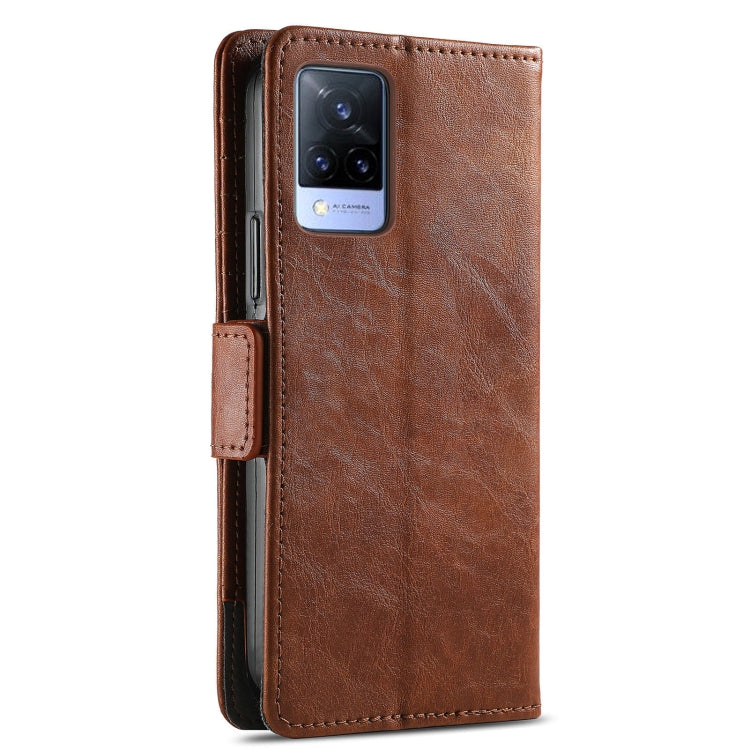 For vivo V21 CaseNeo Business Splicing Dual Magnetic Buckle Horizontal Flip PU Leather Case with Holder & Card Slots & Wallet