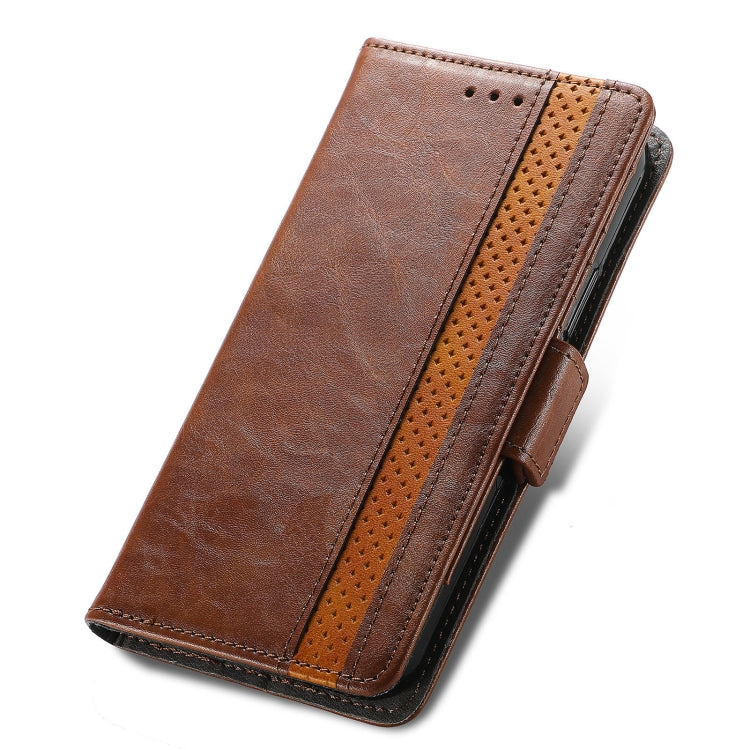 For vivo V21 CaseNeo Business Splicing Dual Magnetic Buckle Horizontal Flip PU Leather Case with Holder & Card Slots & Wallet