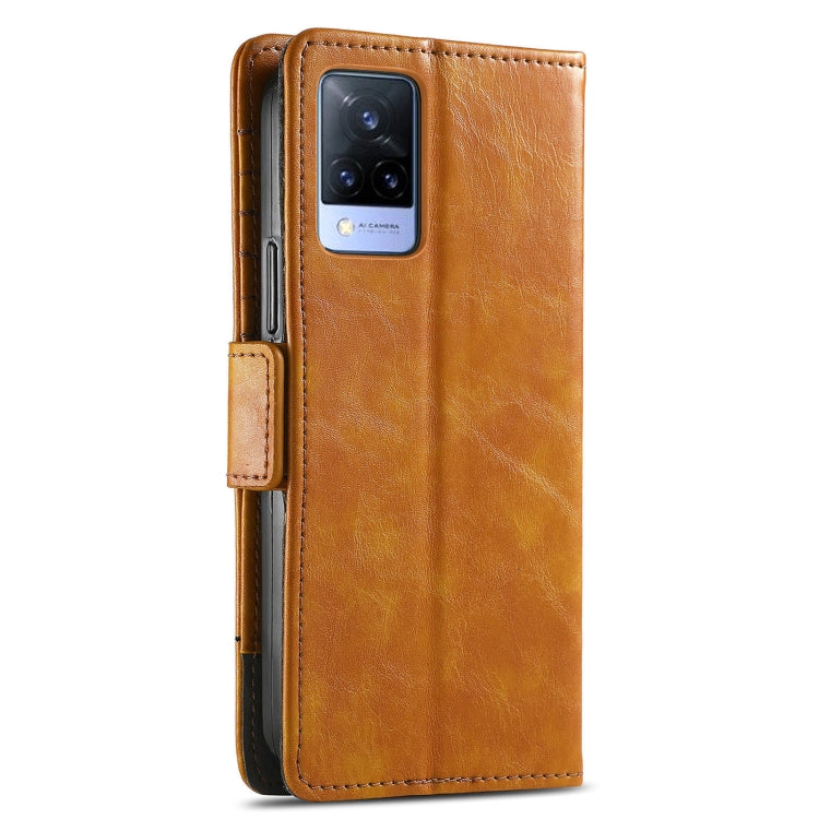 For vivo V21 CaseNeo Business Splicing Dual Magnetic Buckle Horizontal Flip PU Leather Case with Holder & Card Slots & Wallet