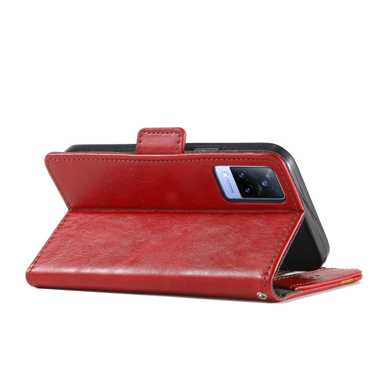 For vivo V21 CaseNeo Business Splicing Dual Magnetic Buckle Horizontal Flip PU Leather Case with Holder & Card Slots & Wallet