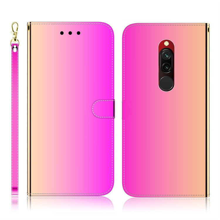 For Xiaomi Redmi 8 Imitated Mirror Surface Horizontal Flip Leather Case with Holder & Card Slots & Wallet & Lanyard