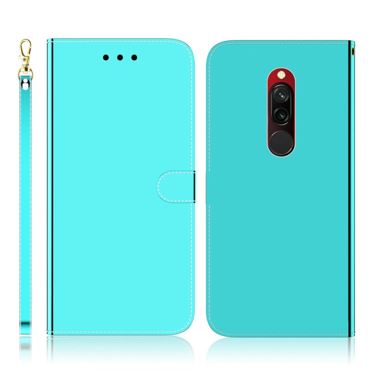 For Xiaomi Redmi 8 Imitated Mirror Surface Horizontal Flip Leather Case with Holder & Card Slots & Wallet & Lanyard
