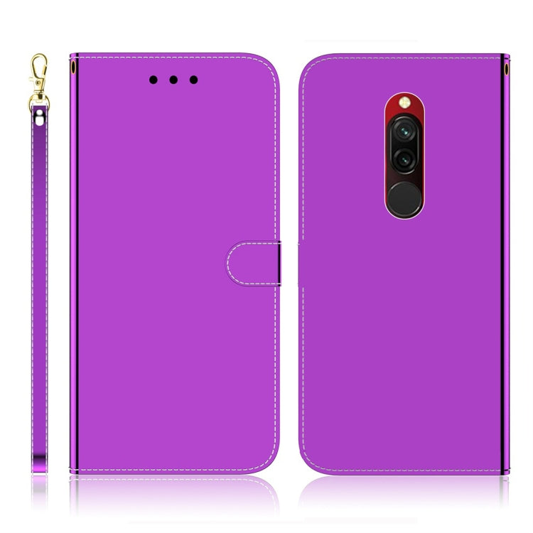 For Xiaomi Redmi 8 Imitated Mirror Surface Horizontal Flip Leather Case with Holder & Card Slots & Wallet & Lanyard