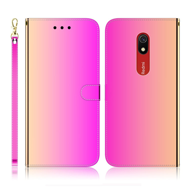For Xiaomi Redmi 8A Imitated Mirror Surface Horizontal Flip Leather Case with Holder & Card Slots & Wallet & Lanyard